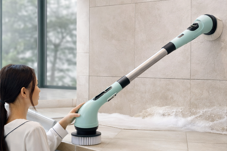 9-in-1 Elektrische Reinigungsbürste – Akku Spin Scrubber mit Wechselaufsätzen für Bad, Küche & Haushalt
