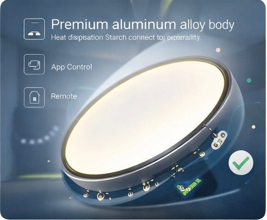 Smart LED Deckenlampe 36W / 50W – Dimmbar mit App & Fernbedienung | Modernes Design