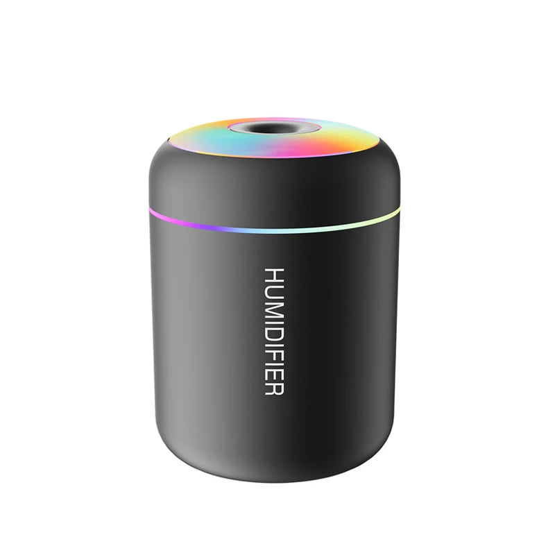 Mini Air Humidifier USB Aroma Diffuser 180 ml – Ultraschall Luftbefeuchter mit LED-Nachtlicht für Auto, Büro & Schlafzimmer